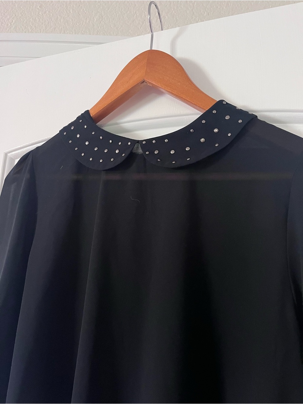Cotton On • Black Studded Peter Pan Collar Blouse